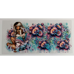 Totenkopfpullover und Blumen