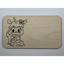 Glückunicorn glücklich Schnubbi Frühstücksbrettchen