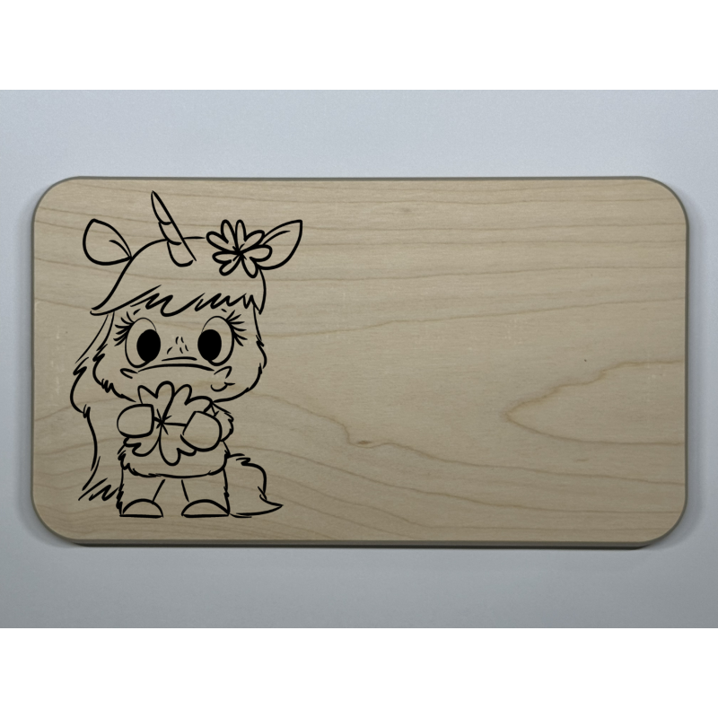 Glückunicorn glücklich Schnubbi Frühstücksbrettchen