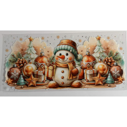 Schneemann mit Geschenken